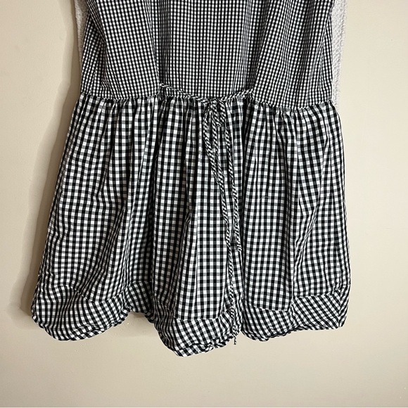 Madewell Gingham Checked Tie-Back Crew Neck Sleeveless Cotton Dress size small - Picture 4 of 9